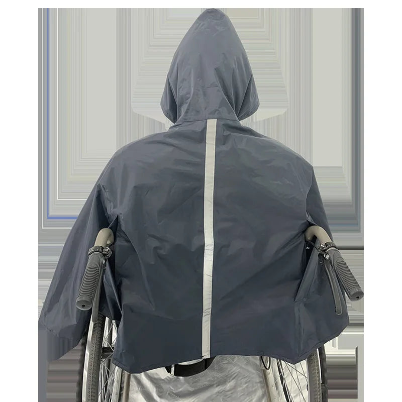 Wheelchair waterproof raincoat for elderly people scooters disabled people riding raincoat waterproof weather resistant