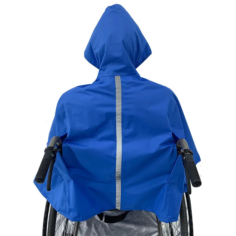 Wheelchair waterproof raincoat for elderly people scooters disabled people riding raincoat waterproof weather resistant