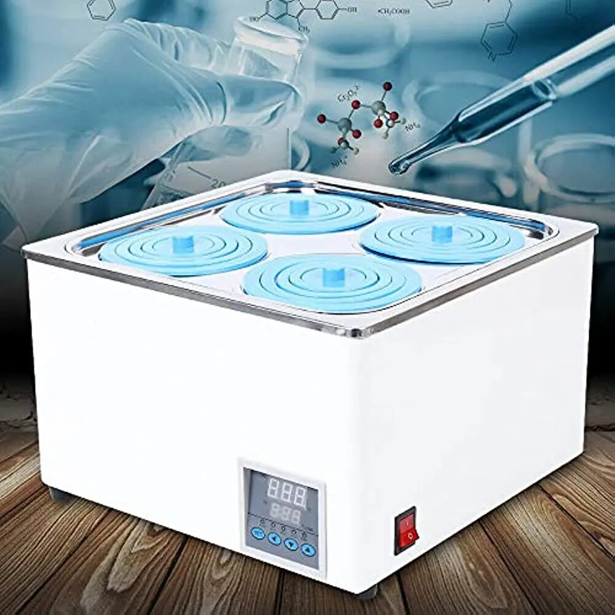 Water Bath Heating Thermostatic Scientific Single Pot Digital Laboratory Rt to 100°c 300W 110V (4x3L)