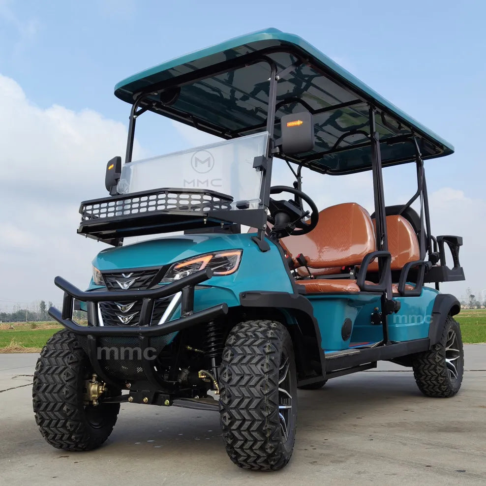 48V Golf Cart 6 seat Rental Luxurious Street Legal Lithium Battery 2 4 6 8 Seater Electric Lifted Golf Cars Buggy Adult 2+2 Seat