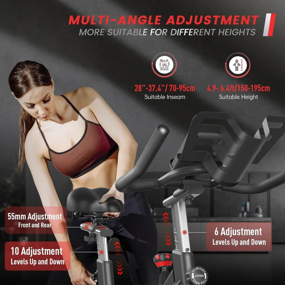 Exercise Bike Stationary Bike Indoor Cycling Ultra-Silent Stationary Bikes for Home Magnetic Exercise ， Fitness Equipment