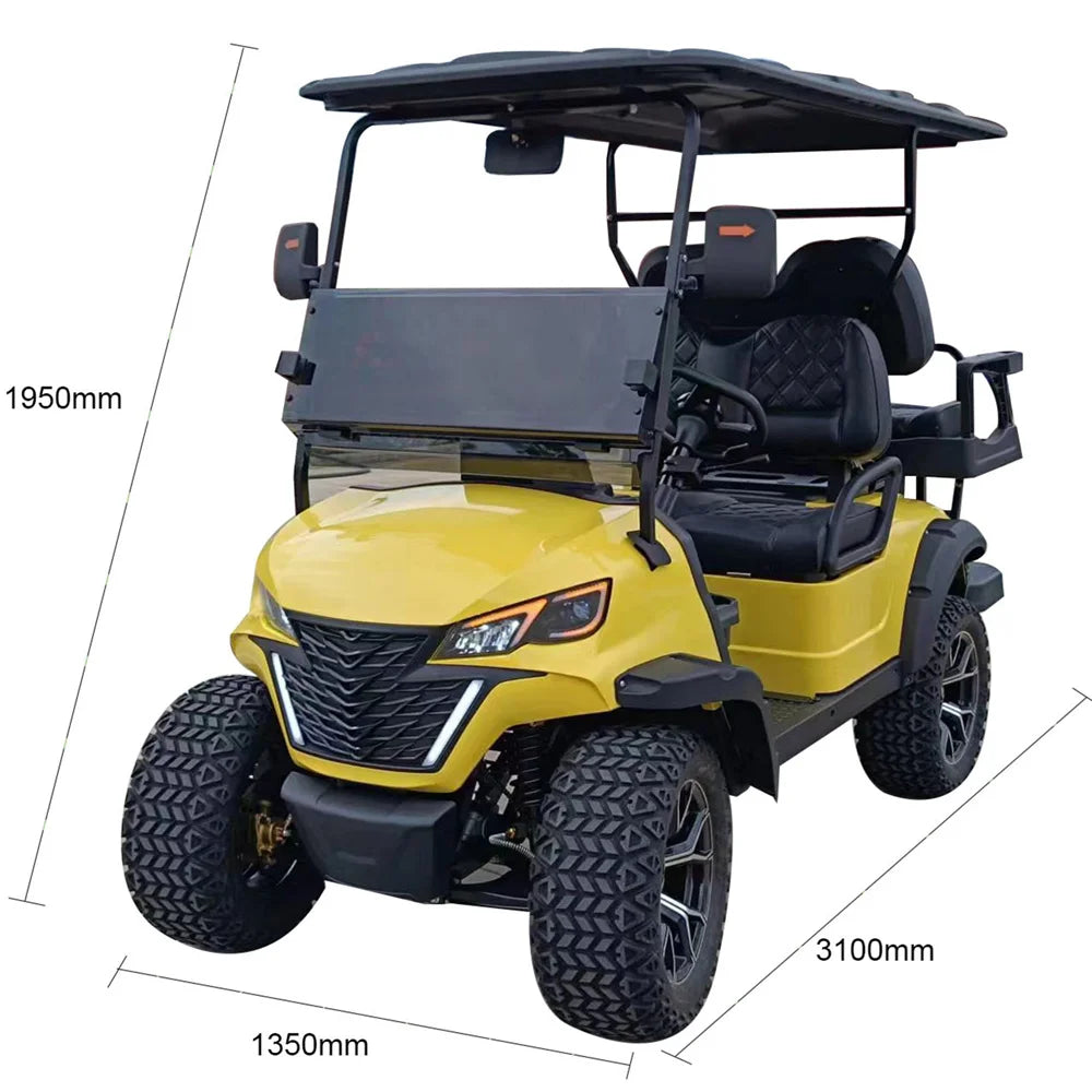 2023 New Chinese 60V 4KW 5KW 7KW Powerful AC Motor 4 Wheel 2+2 Seater Golf Carts Electric Golf Car