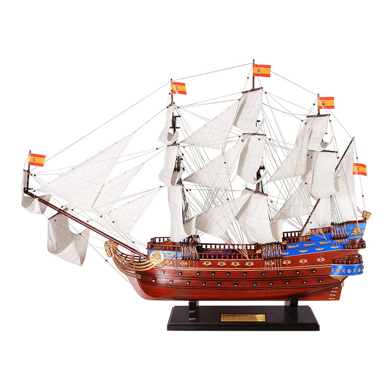 Warships, large antique film and television props, boats, ornaments, exquisite sailboats