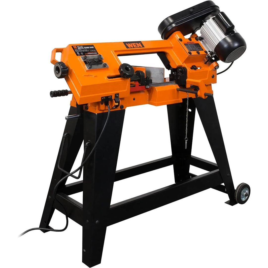 WEN Metal Band Saw with Stand (BA4664),Woodworking Machinery Foldable Table Saw， Black | USA | NEW