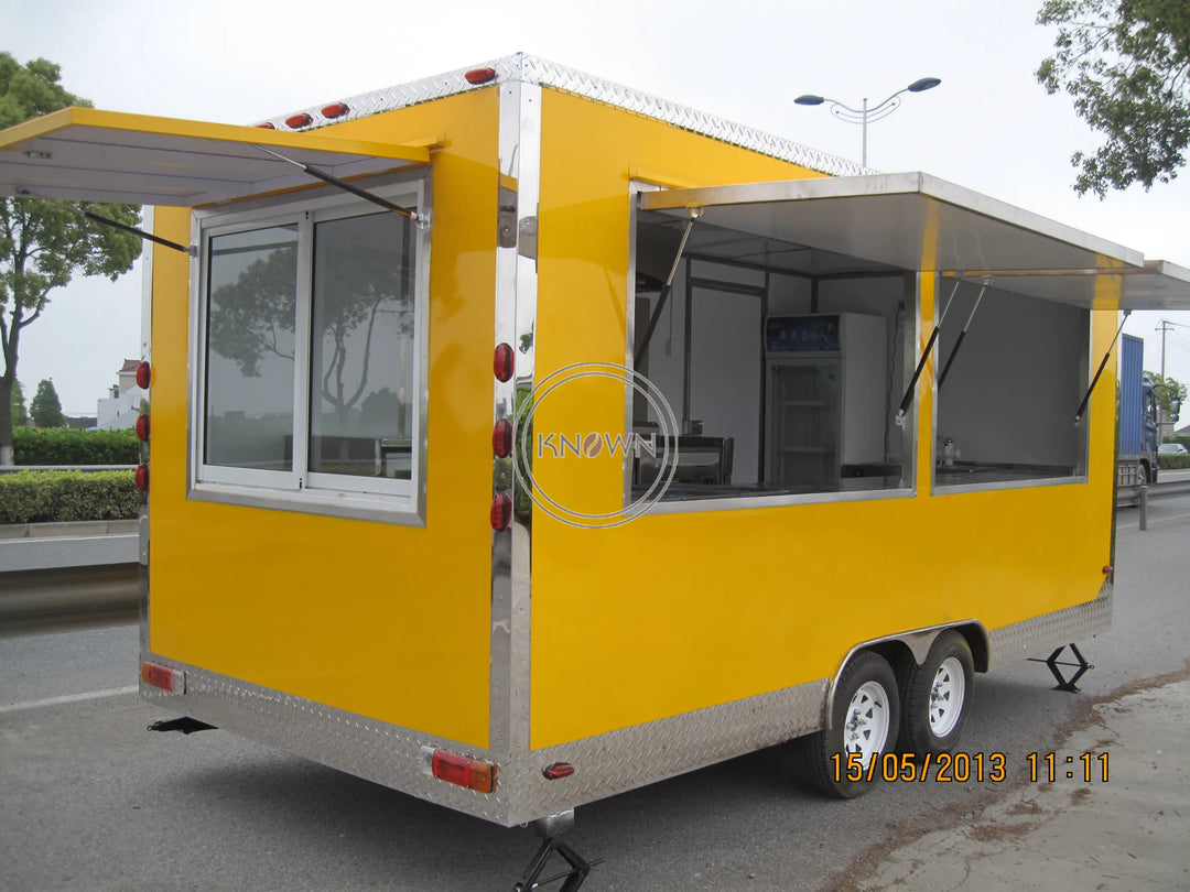 Street Snack Coffee Food Trailer Vending Equipment  Hot Dog Ice Cream Cart Mobile Food Trucks for Sale