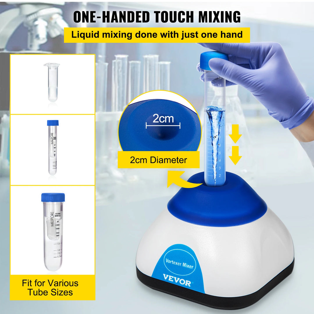 VEVOR Lab Mini Vortex Mixer 3000/6000 RPM Fixed Speed Shaker 50ML Laboratory Equipment Use for Test Tube Tattoo Ink Nail Polish