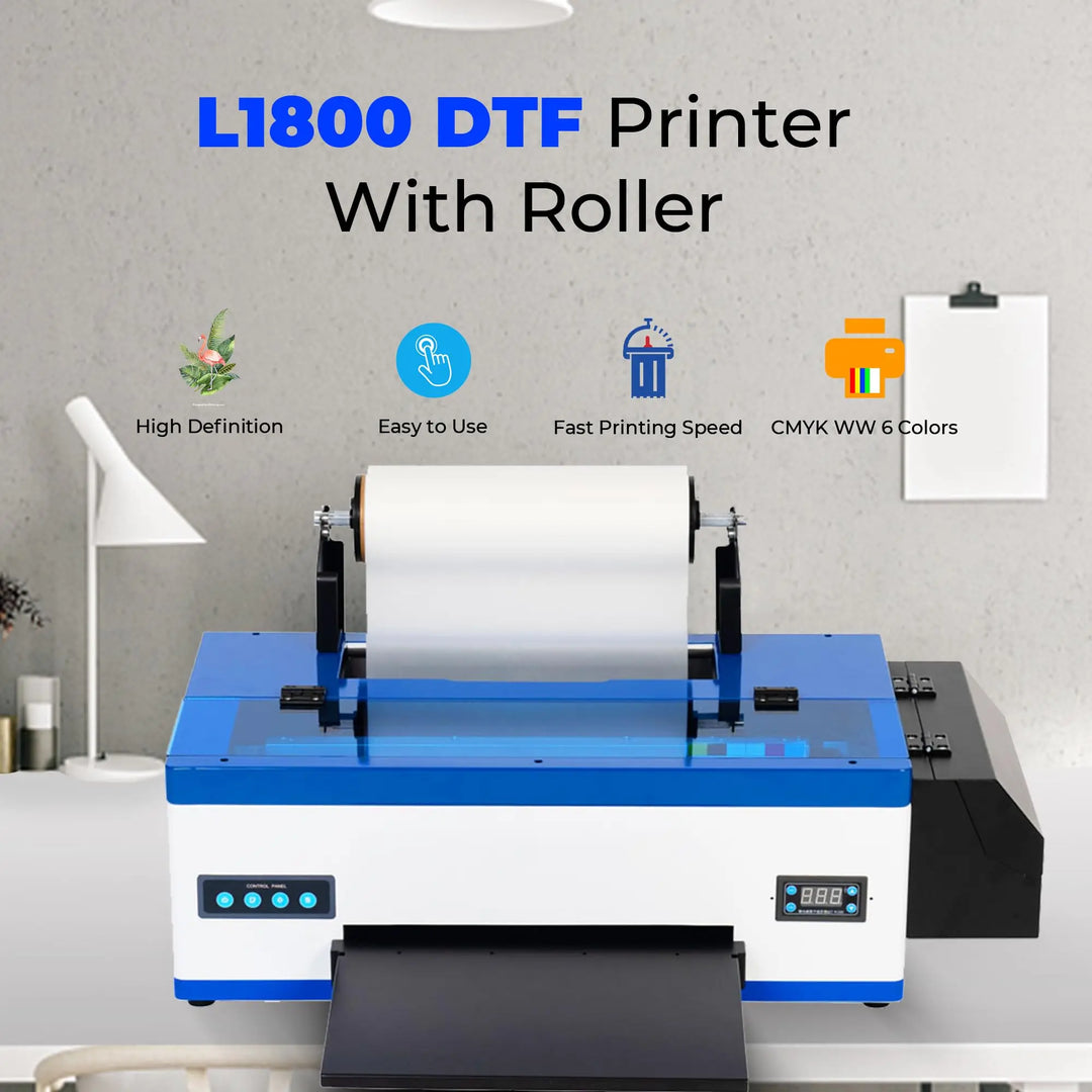 DTF Printer A3 L1800 Print Head Direct To Film Transfer Printing Machine For DIY T-Shirt With Tutorial Setting Video Using Video