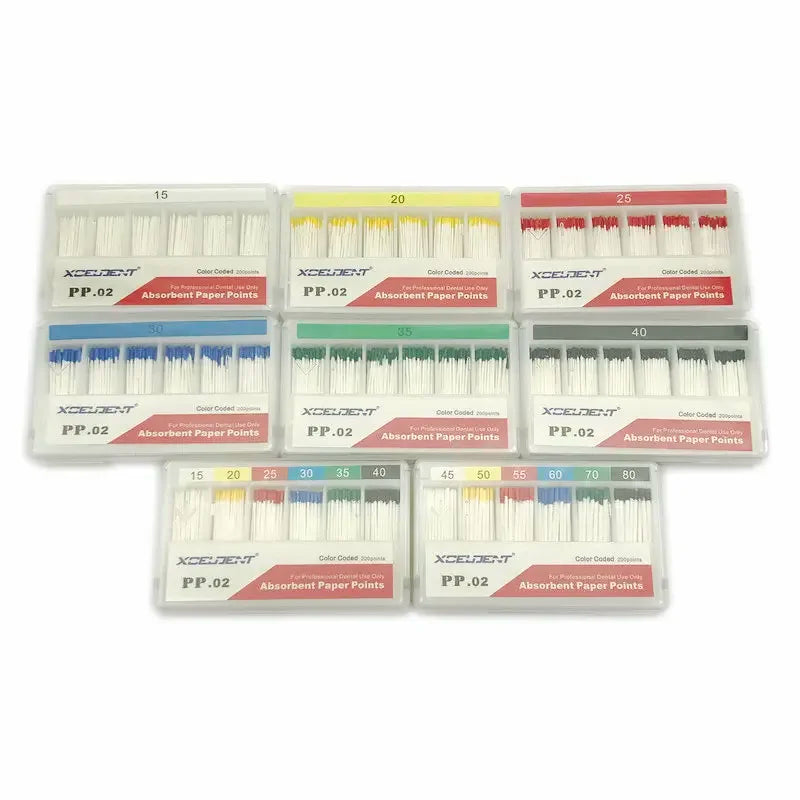 10 boxes/2000pcs Dental Material Absorbent Paper Points Dentist Products 0.02 Taper Dental Paper Point