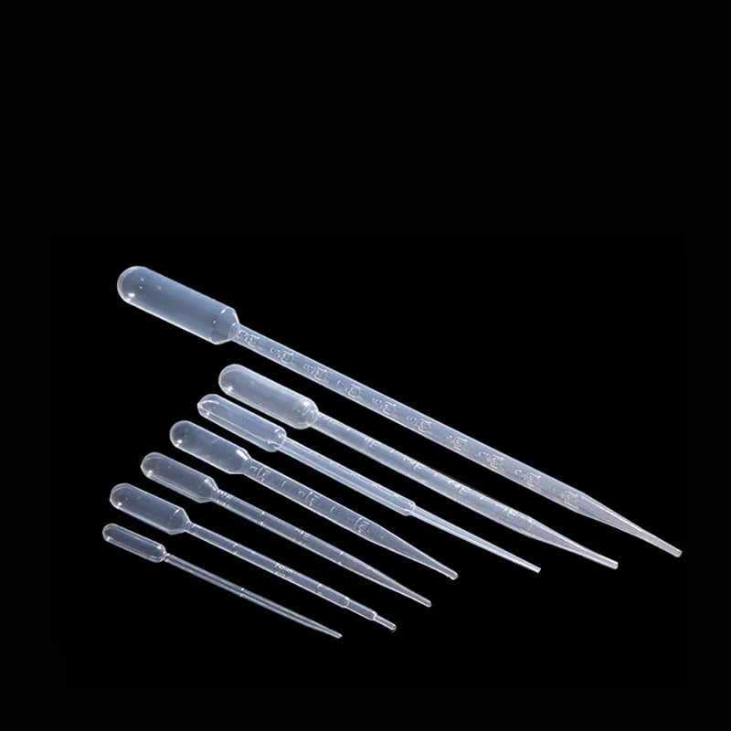 10 Pieces 0.2 / 0.5 / 1/2/3/5 / 10ML Laboratory Pipette Plastic Disposable Graduated Container Liquid Dropper Equipment Straw