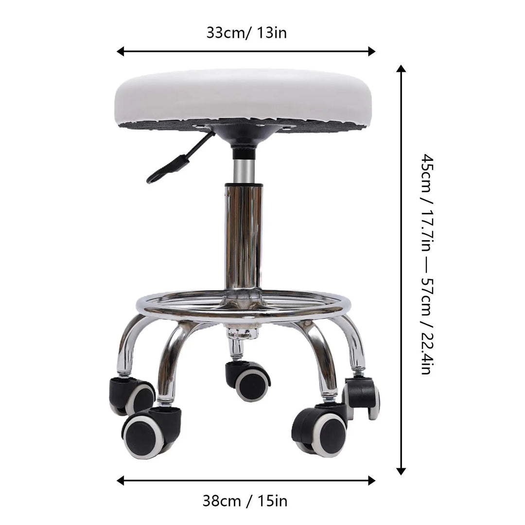 Adjustable Hydraulic Stool, Rotating Wheelchair, EquippEd With 5 Wheels, Recommended For Living Room, Bar, Home, And Office Use