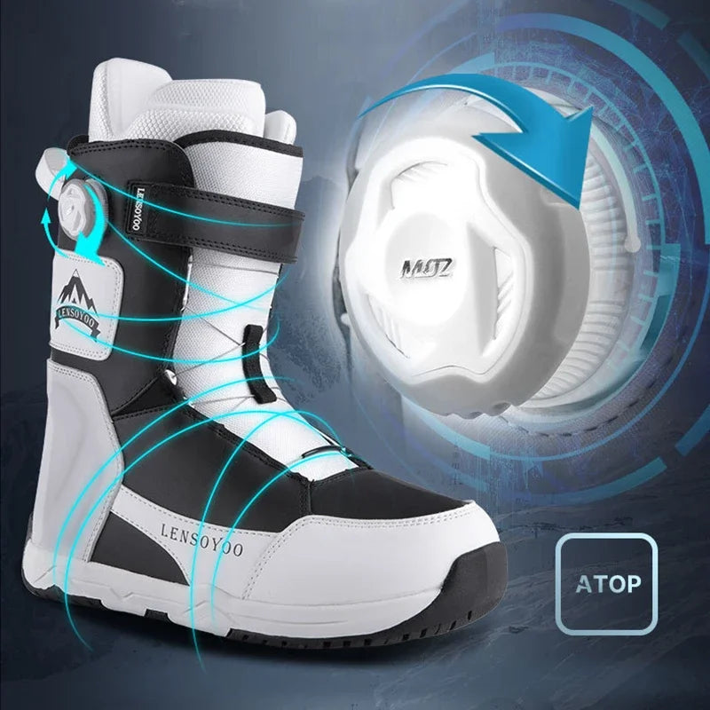 2024 New Winter Ski Shoes Women Outdoor Sports Snowboarding Boots Men Warm Breathable Waterproof Cold Resistant Snow Shoes