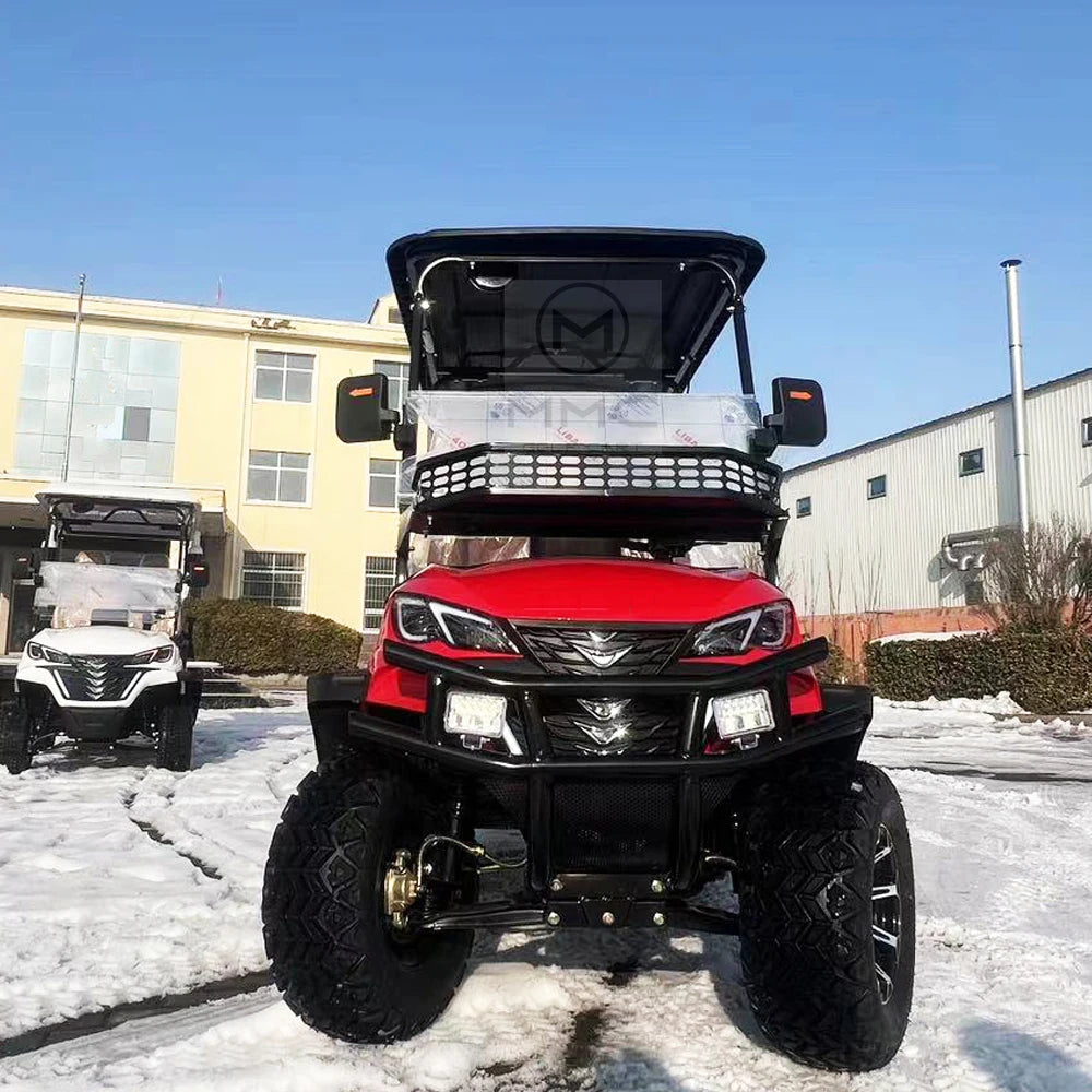 Red Lithium Battery Golf Cart Adults Scooter 48V 4KW 4 Seater Electric Golf Car 72V 7.5KW Off Road Golf Cart