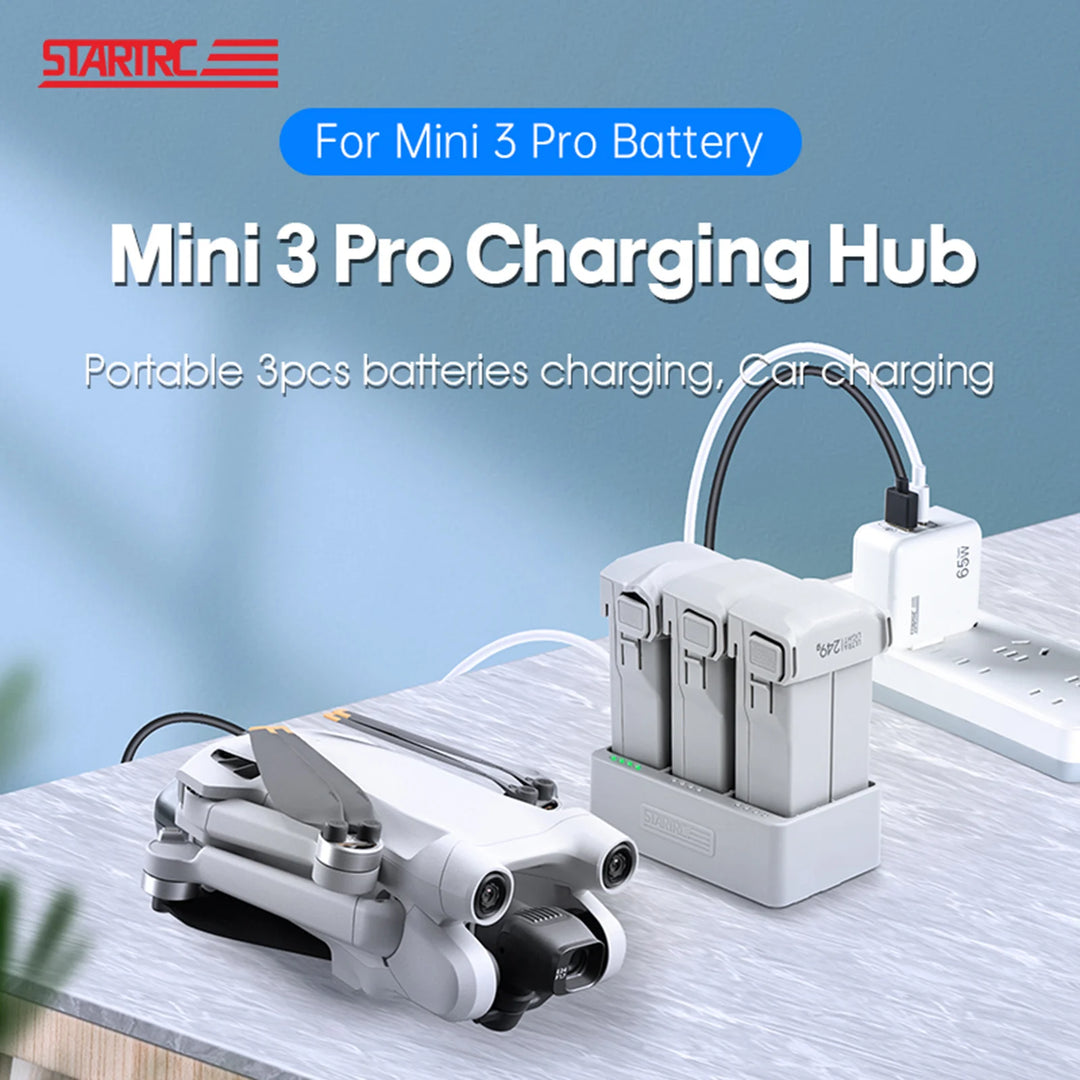 3 Solts Charger Hub For DJI Mini 3 Pro Charging Portable Intelligent USB Flight Battery Fast Charging Hub for DJI Mini 3 Pro