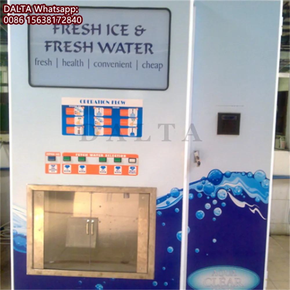 160KG/24H Automatic Pure Ice Cube Bagging Vending Machine Commercial Bagged Ice Dispenser With Auto Seal Function