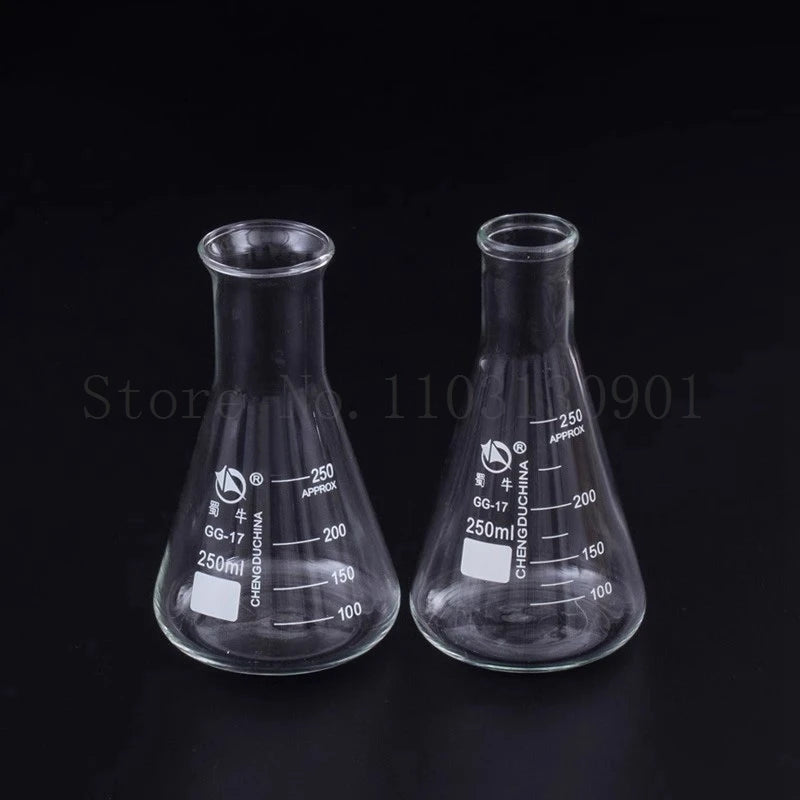 1piece 50ml-1000ml Borosilicate Glass Conical Erlenmeyer Flask for Lab Chemical Equipment