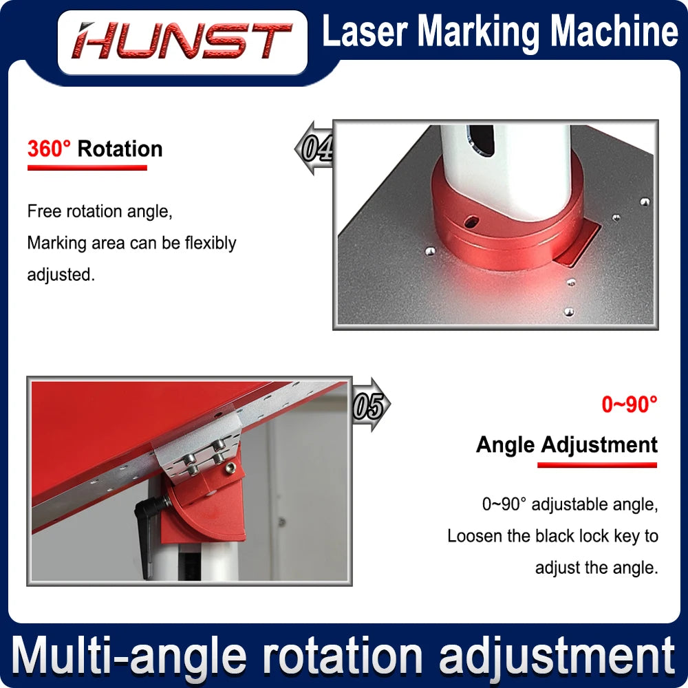 Hunst Small Laser Marking Machine MAX 30W Portable Foldable Mini Fiber Engraver for DIY Marking Gift Metal Jewelry Engraving