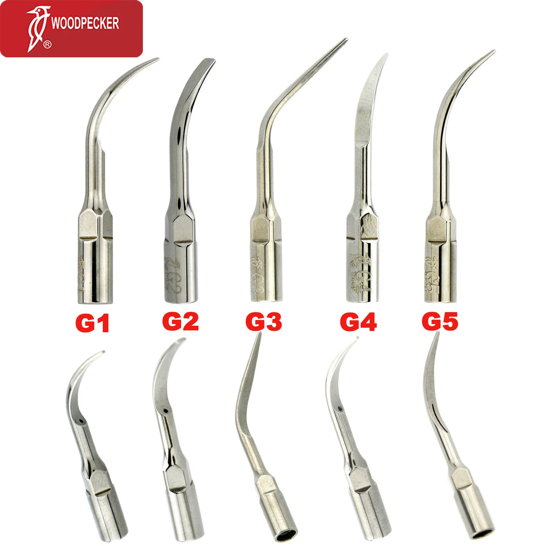 Woodpecker Dental Scaler Tips Ultrasonic Tooth Cleaning Machine Cutter Head Endo Perio Scaling Tips Fit EMS UDS Scaler Handpiece