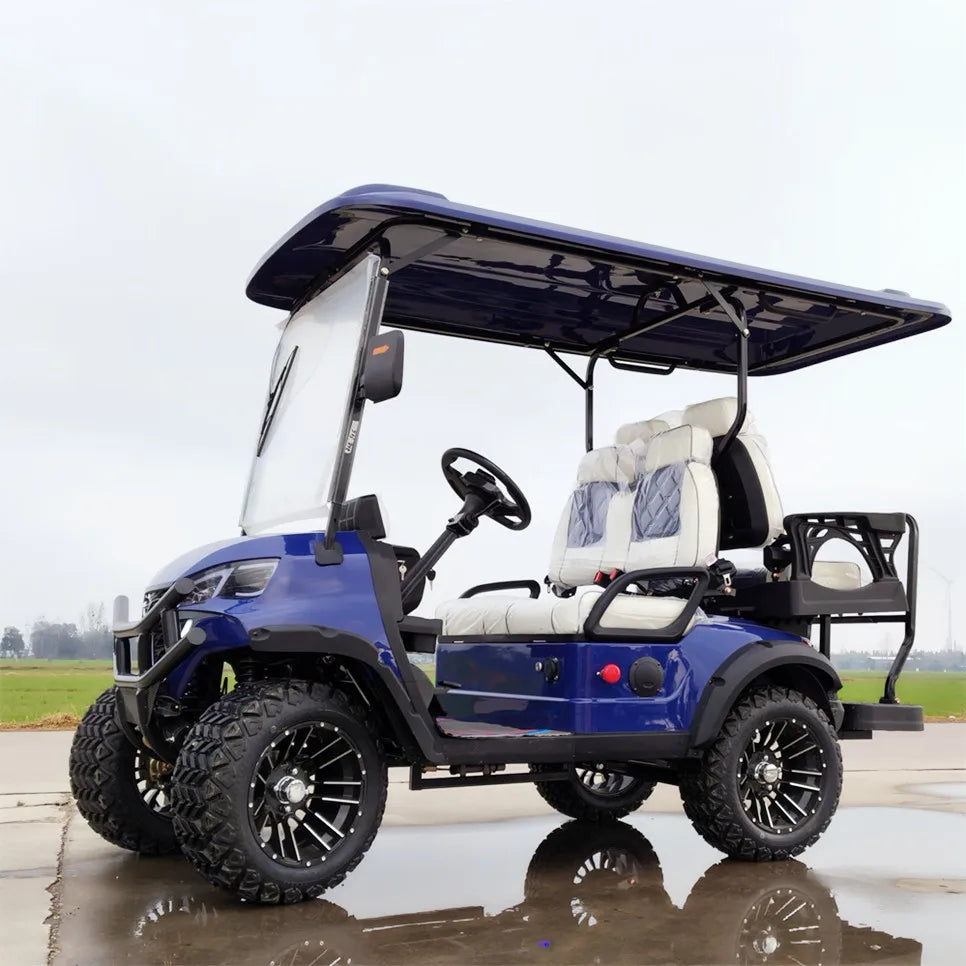 48V Golf Cart 6 seat Rental Luxurious Street Legal Lithium Battery 2 4 6 8 Seater Electric Lifted Golf Cars Buggy Adult 2+2 Seat