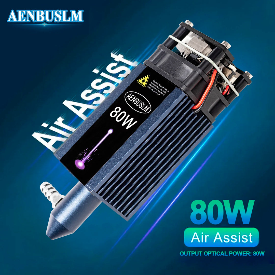 AENBUSLM 450nm 40W / 80W Laser Module 12V 24V Laser Engraving Head Woodworking Laser Engraver Cutting 3D Printer CNC Route Tools