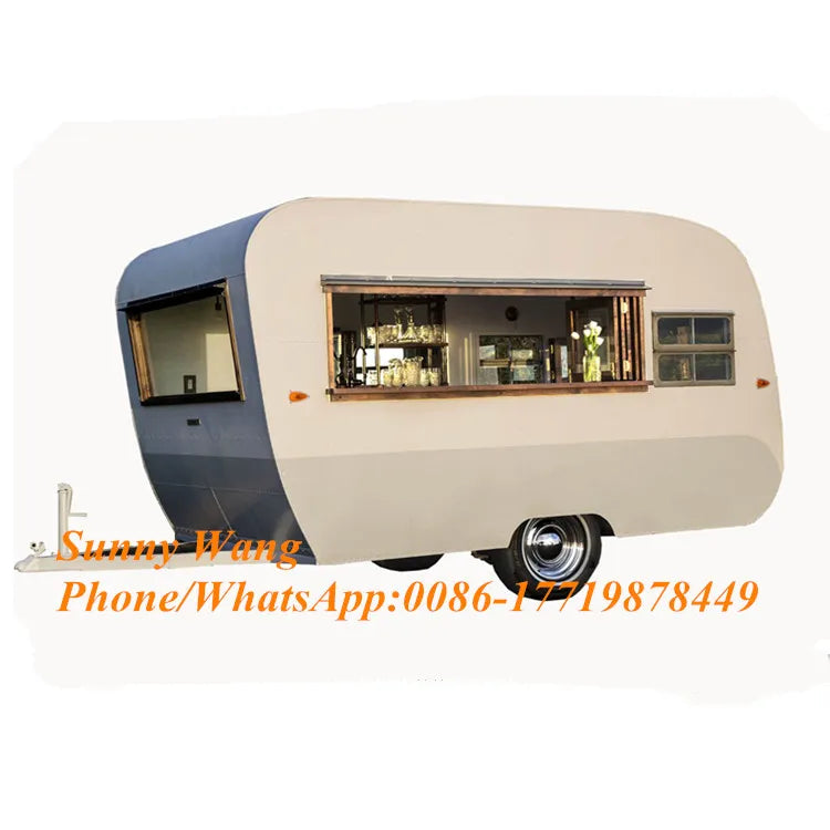 Conssion Food Trailer Mobile Food Truck Catering Equipment  Bubble Tea Hot Dog Coffee Cart Vending Van Kiosk Outdoor For Sale