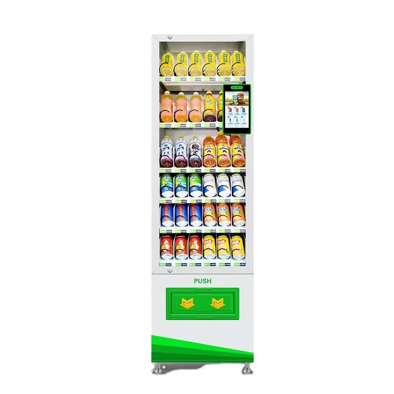 Snack And Drink Vending Machine Smart Video Advertising Screen Vendor Machine With QR Code Payment Export America