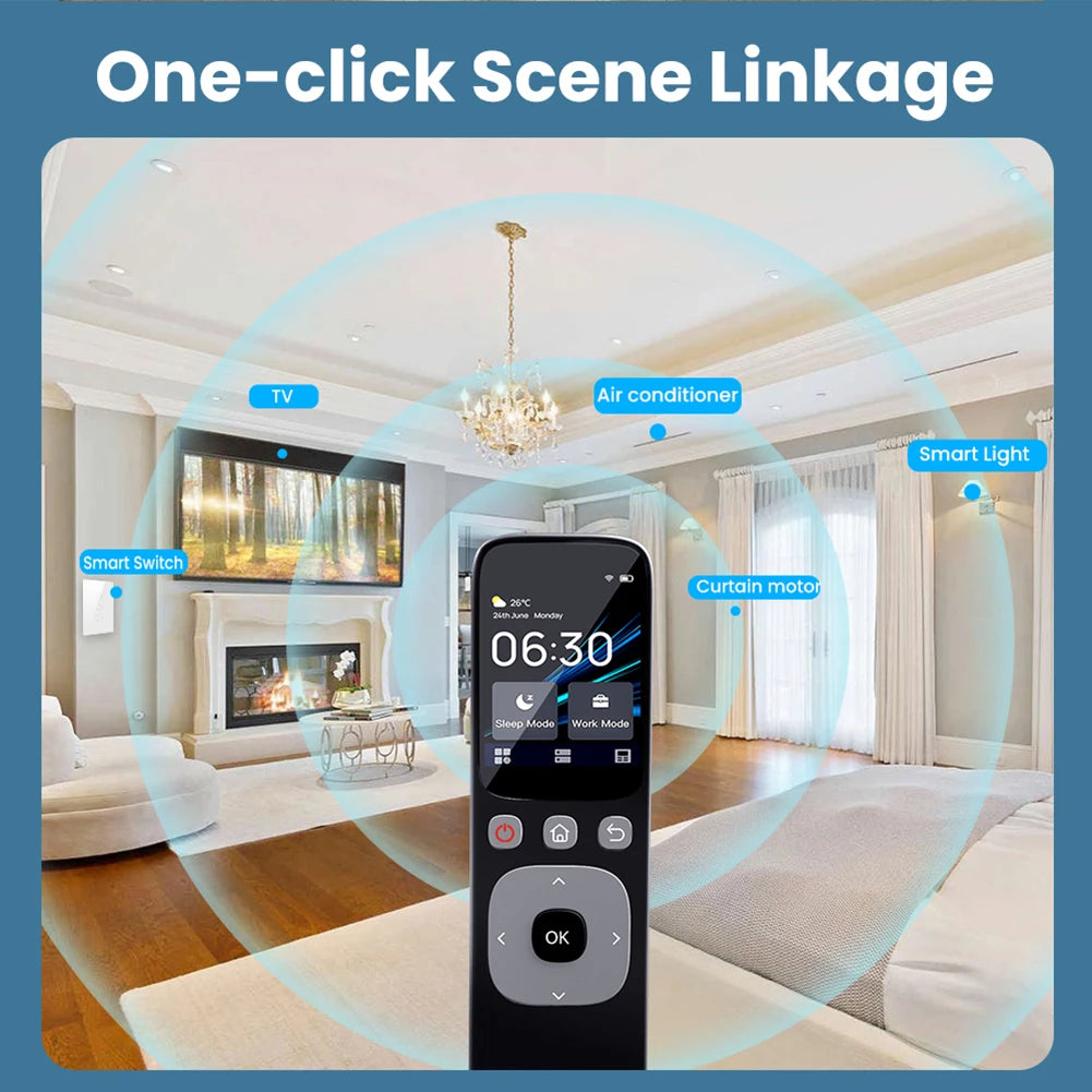 WiFi Home Appliance Center Control Wireless Touch Screen Handheld Remote Controller APP Remote Control USB Rechargeable 64MB RAM