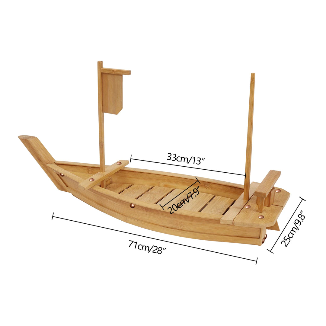 28 Inch Sushi Boat Serving Tray, Extra Large Sushi Plates Sushi Boat Sashimi Serving Platter for Restaurant or Catering Service