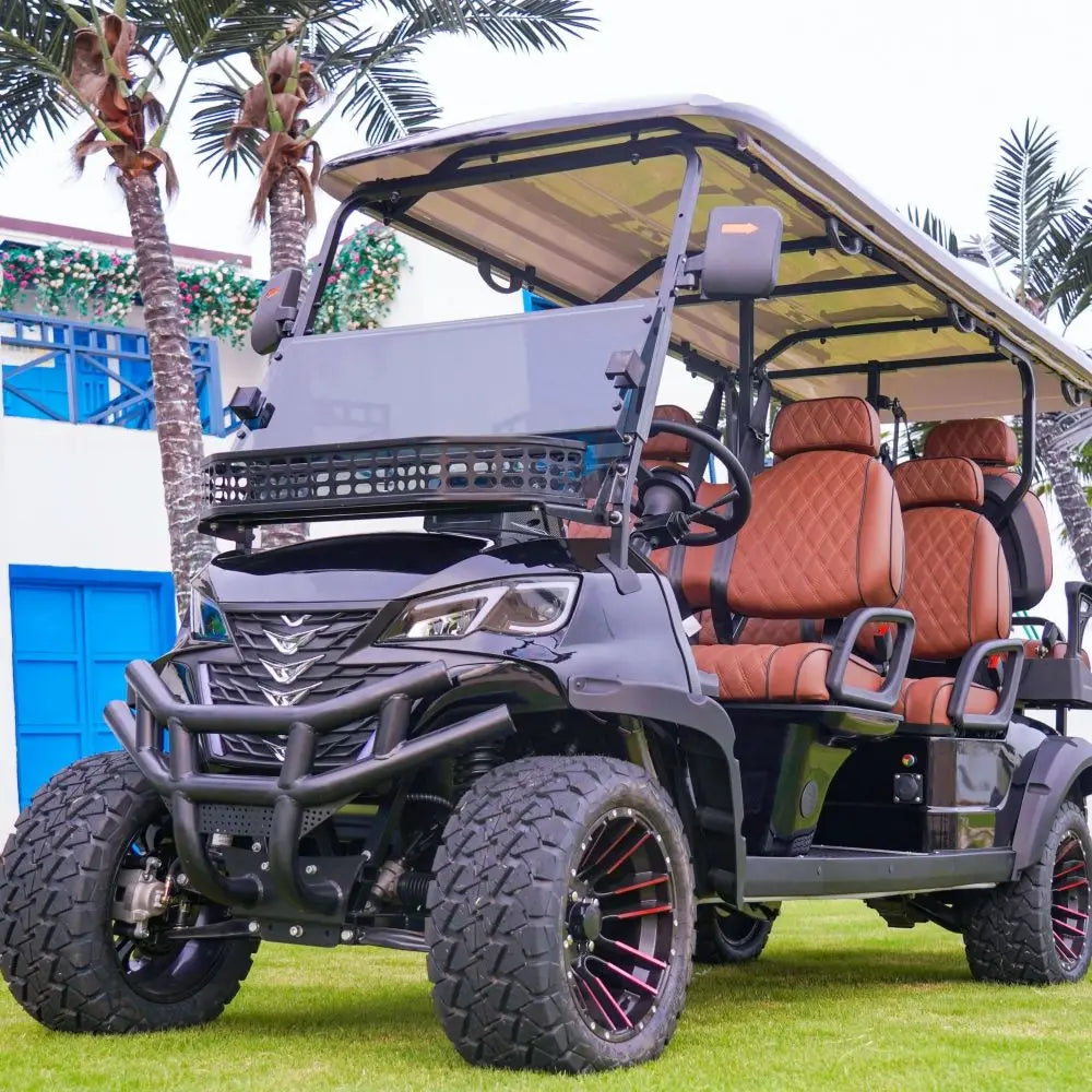 2023 Newest Lithium Battery Golf Car 48V Adults Scooter Solar Panels Powered 4 6 Seater Off Road Beach Buggy Electric Golf Cart