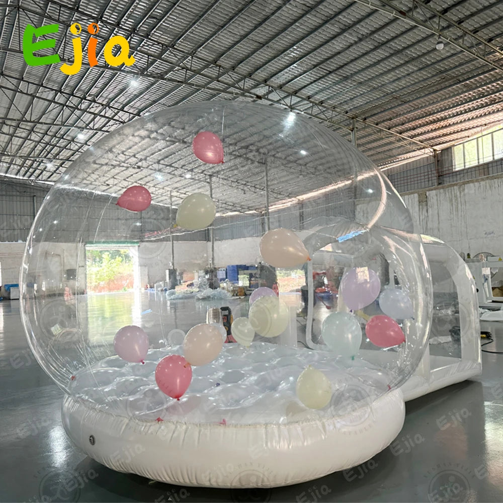 10ft /3M Stock Kid's Play Jumping Inflatable Balloon Bubble House With Blower Trampoline Jumping Garden Inflatable Bubble House