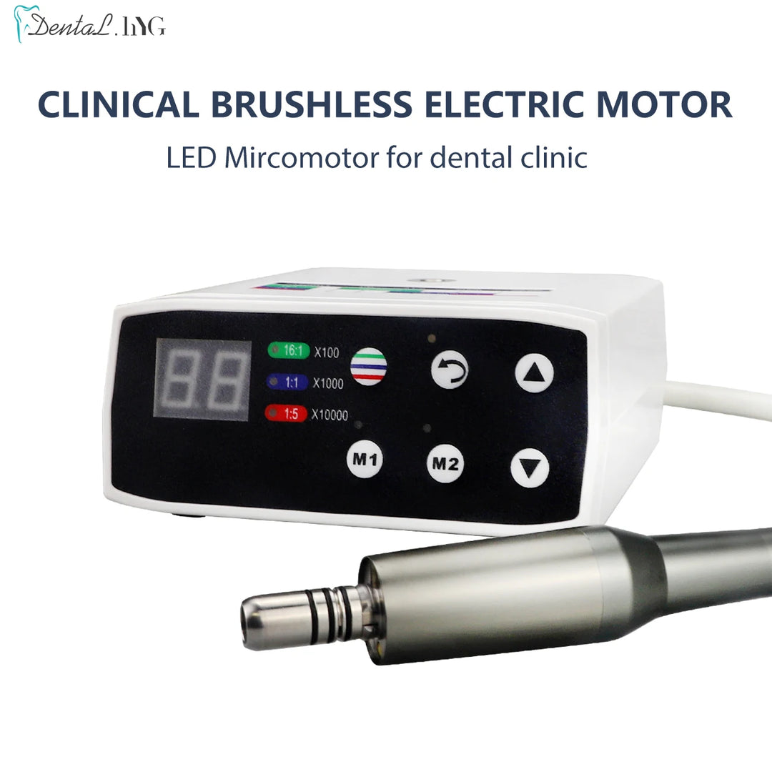 Dental Brushless Electric LED Micro Motor Internal Water Spray Work With 1:5 1:1 16:1 Contra Angle Dentist Low Speed Handpiece