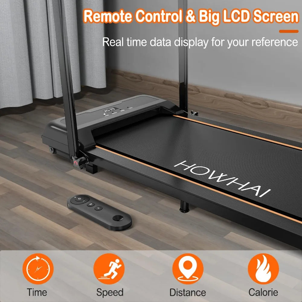 2024 Walking Pad Treadmill, Under Desk Treadmill Foldable 2 in 1, 6.2 MPH Running Treadmill with Remote Control and LED Display