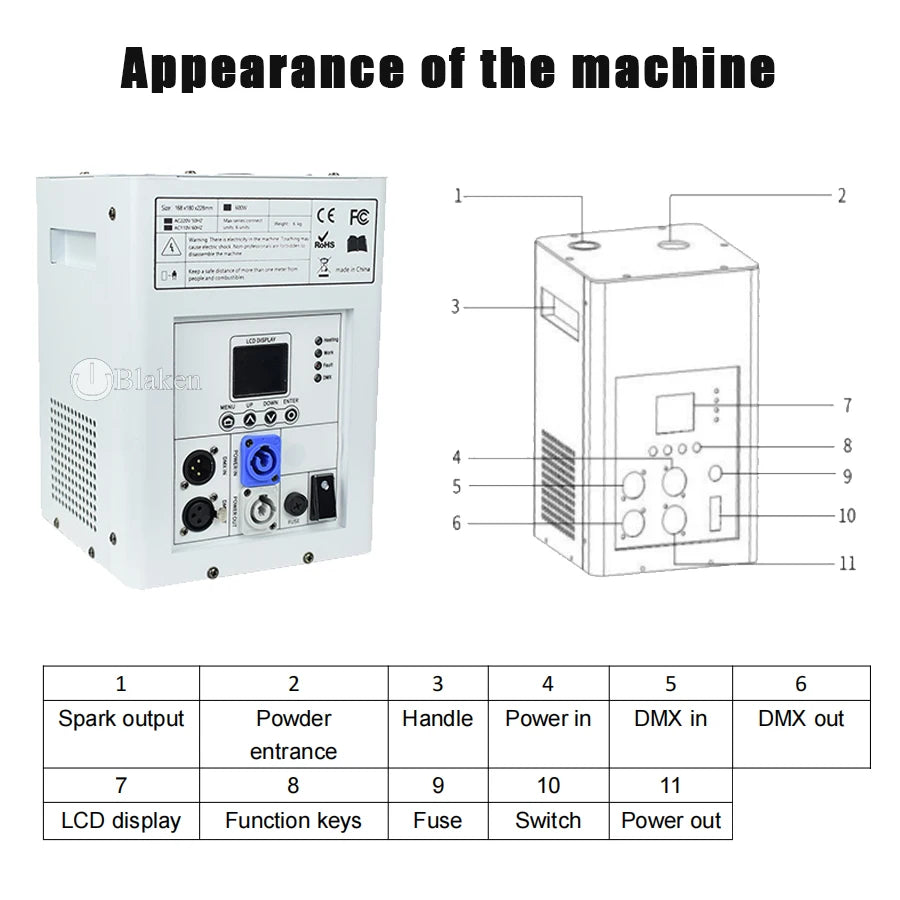 0 Tax 4Pcs 600W Cold Spark Machine With 1 Flight case Ti Powder Firework Wedding Dmx Remote Control Spark Fountain Machine