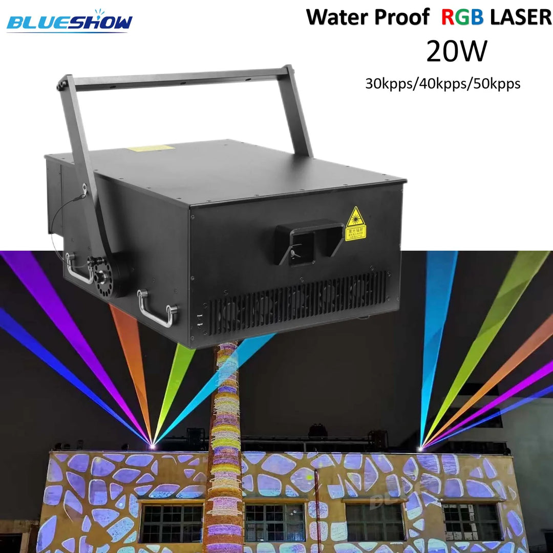 5W~100W Outdoor Waterproof laser light RGB Laser Skymark big laser show fountain advertise 60w laser