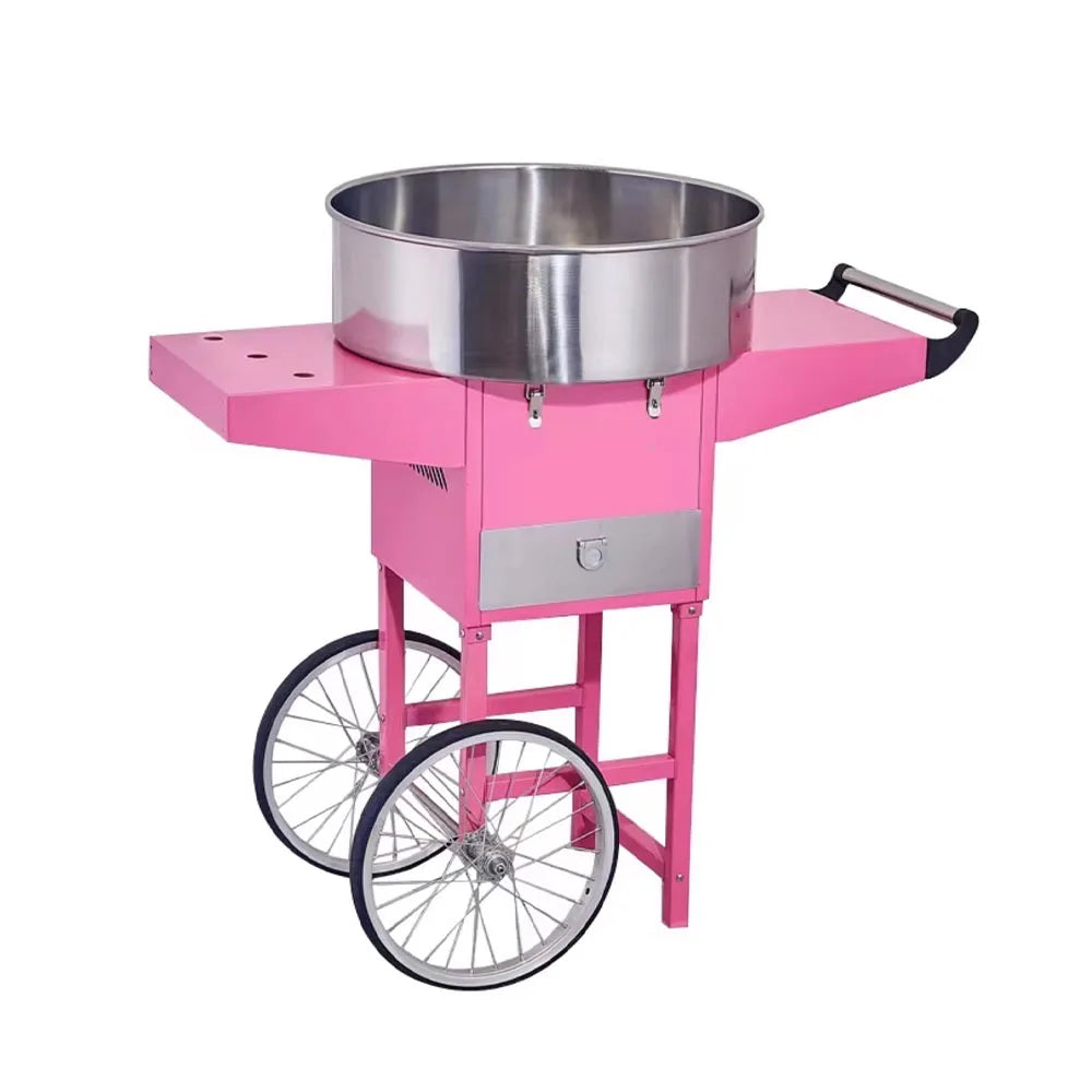 Industrial Fairy Pink Candy Sugar Maker Vending Commercial Cotton Candy Floss Maker Cart Machine For Sale