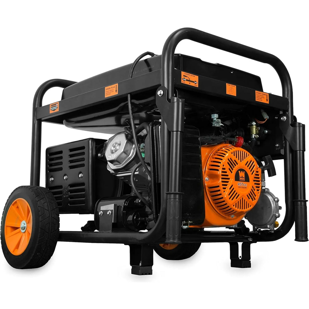 WEN DF1100T 11,000-W 120V/240V Dual Fuel Portable Generator w/ Wheel Kit & Electric Start - CARB Compliant, Black | USA | NEW