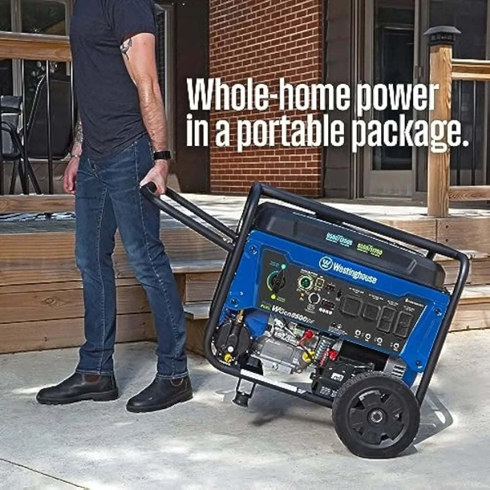 Westinghouse Outdoor Power Equipment 12500 Peak Watt Dual Fuel Home Backup Portable Generator, Remote Electric Start