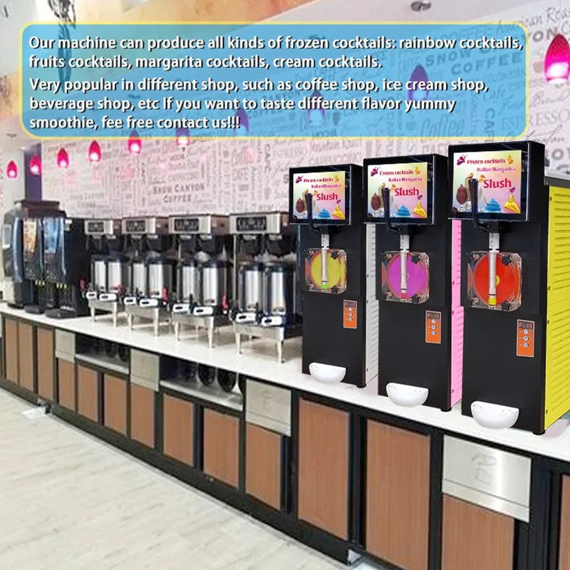 2023 New Frozen Drink Machine Mlik Shake Slush Milks Tea Juices Ice Coffee Maker Ice Slushy Margarita Cocktails Making Machines