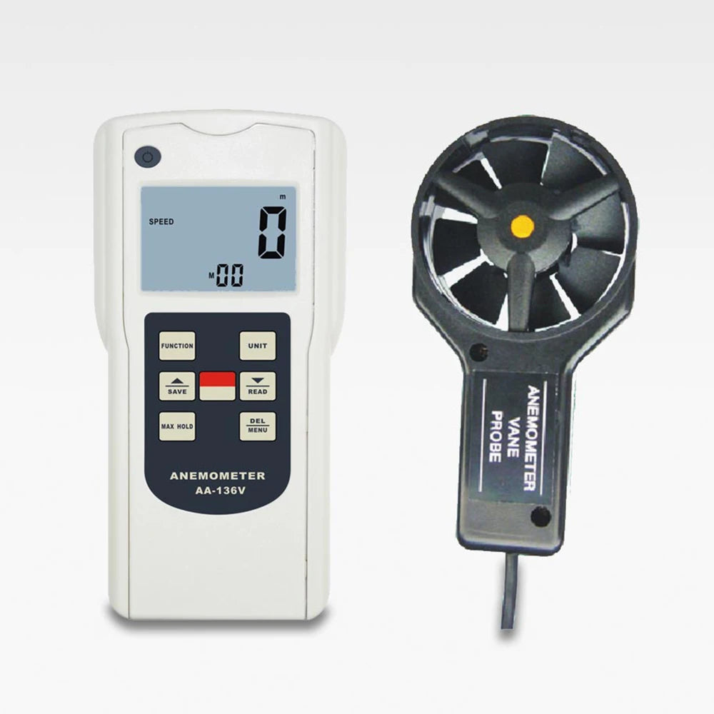 Digital anemometer AA-136V impeller anemometer 0.4~45.0m/s wind wind volume wind direction wind temperature measuring instrument