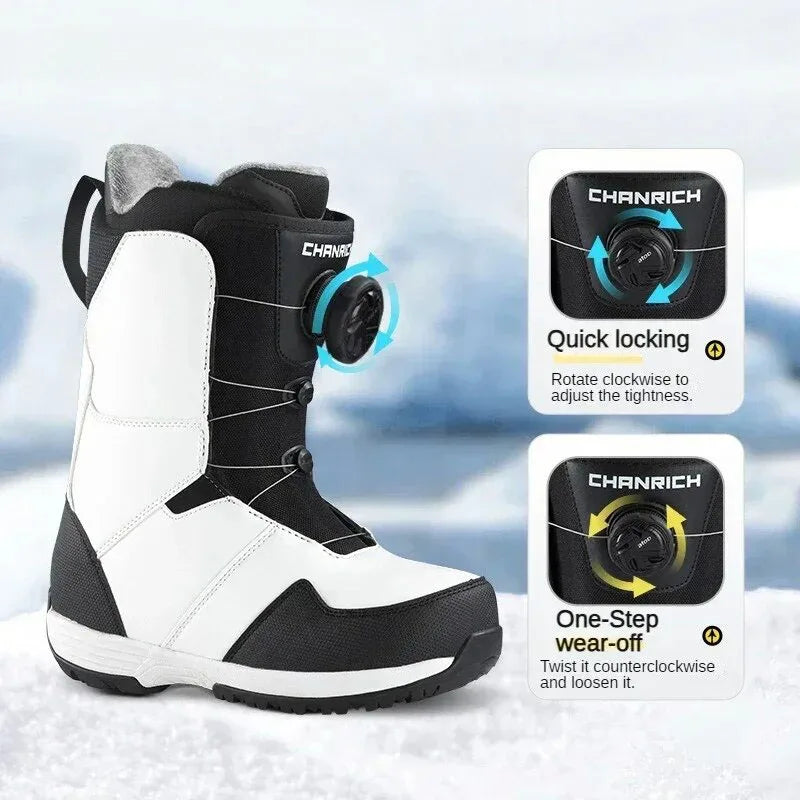 2025 New Outdoor Ski Shoes Adult Winter Warm Ventilate Skiing Shoes Sport Boots Gear Man Woman Non-slip Snowboarding Snow Boots