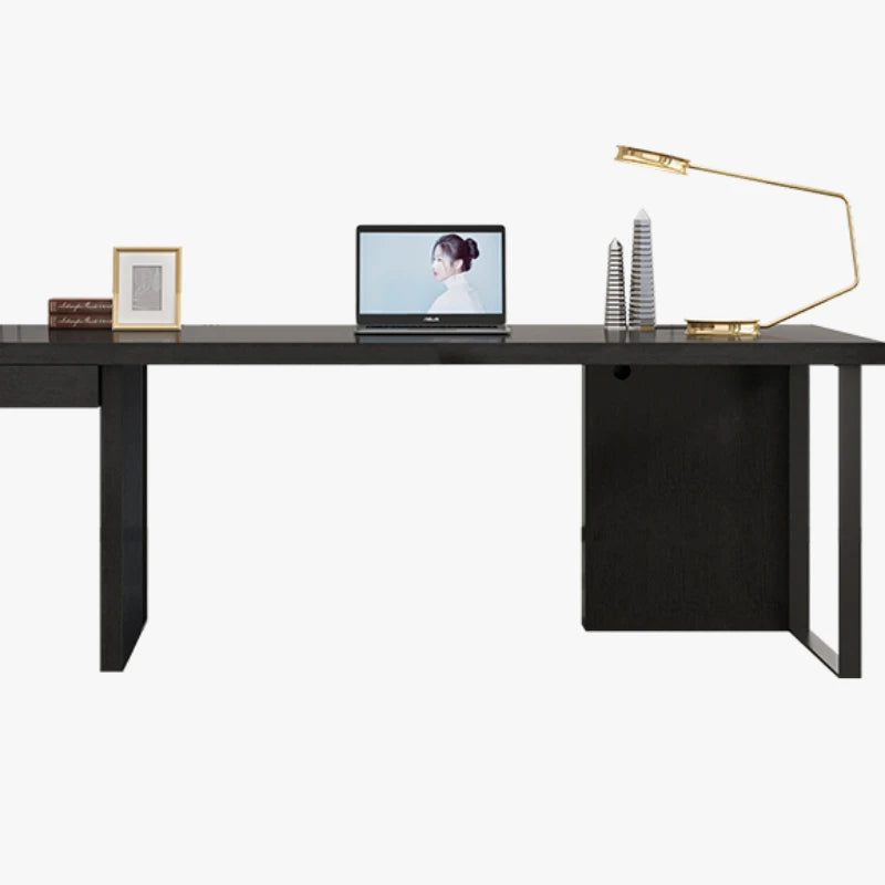 Makeup Computer Work Desk Modern Bench Black Gadget Supplies Work Desk Table Wooden Escritorio Gaming Working Equipment ZT50WD