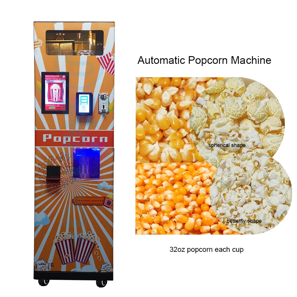 Industrial Commercial Popcorn Vending Machine for Food Shops Cinema with Coin/Cash/Credit Card Payment