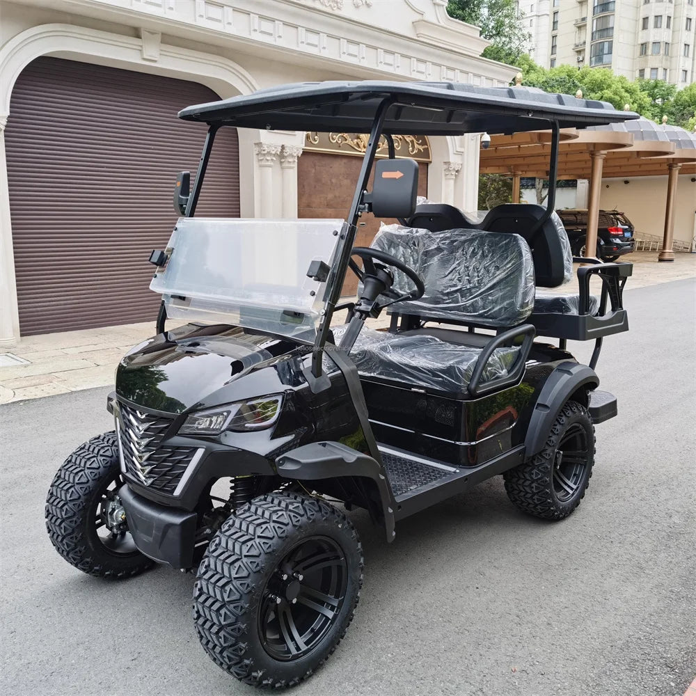 2023 Newest Lithium Battery Golf Car 48V Adults Scooter Solar Panels Powered 4 6 Seater Off Road Beach Buggy Electric Golf Cart