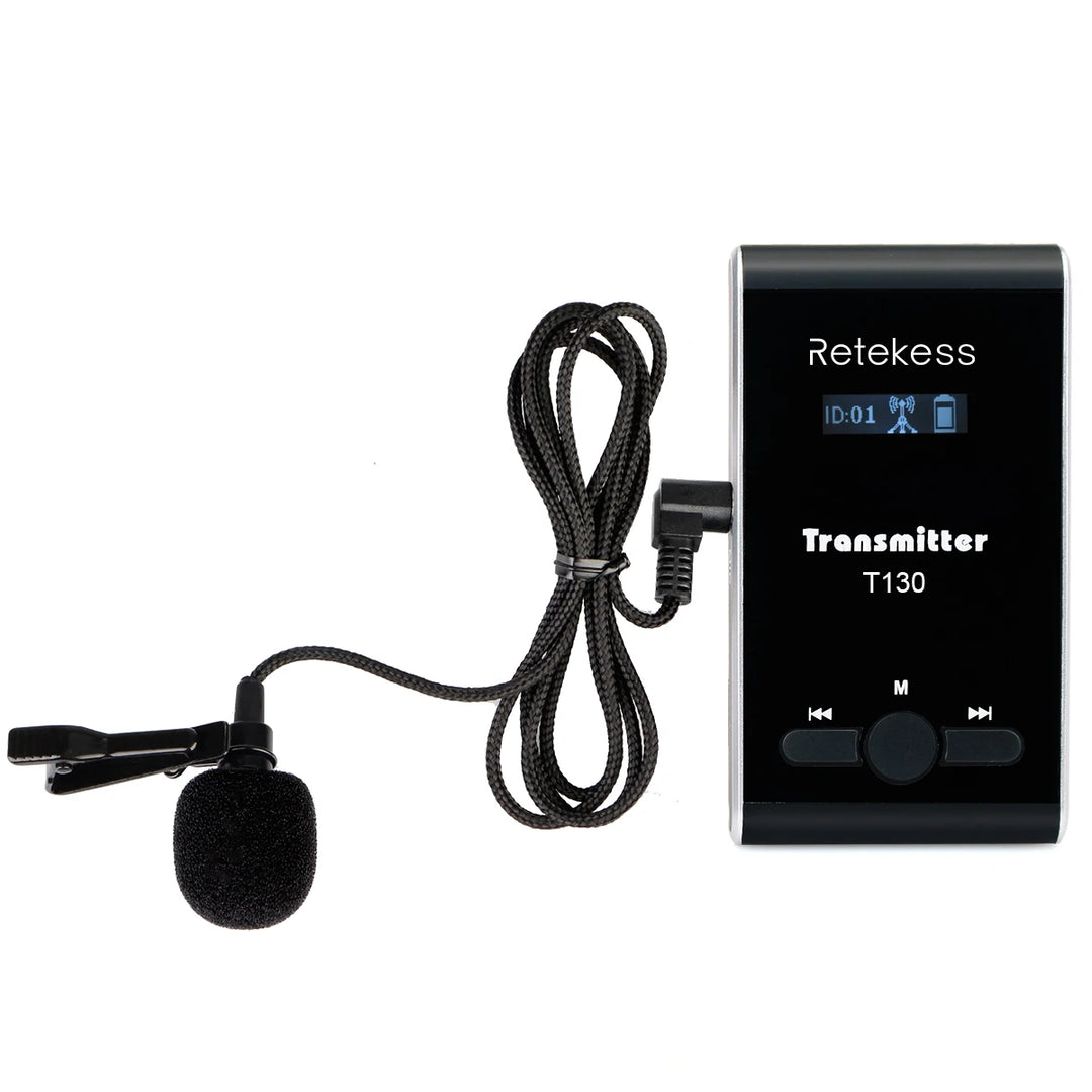 Wireless Tour Guide System 1 Transmitter 15 Receivers with 16 Port Charger Base for Tour Guide Simultaneous Translation Meeting