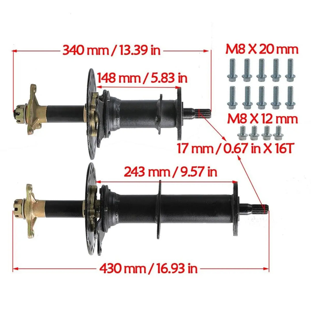 TDPRO760/860/1020MM Rear Differential Axle Kit 72V 1500W Electric Motor Go Kart ATV Trike Golf Cart  quad