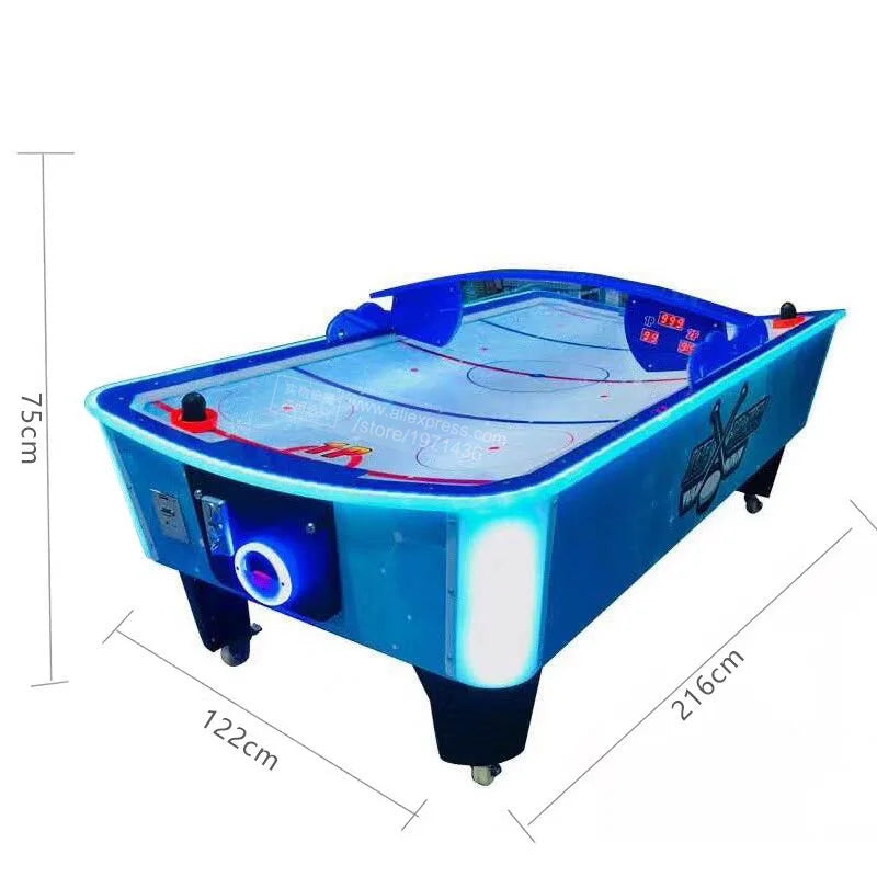 Adults Curved Air Hockey Table Shopping Malls Game Zone Room Amusement Center Park Equipment Token Coin Operated Arcade Machine