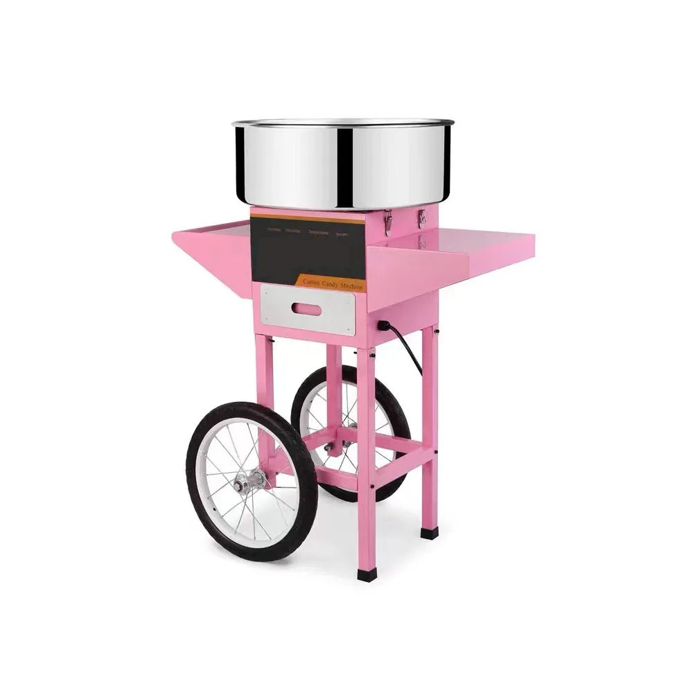 Industrial Fairy Pink Candy Sugar Maker Vending Commercial Cotton Candy Floss Maker Cart Machine For Sale