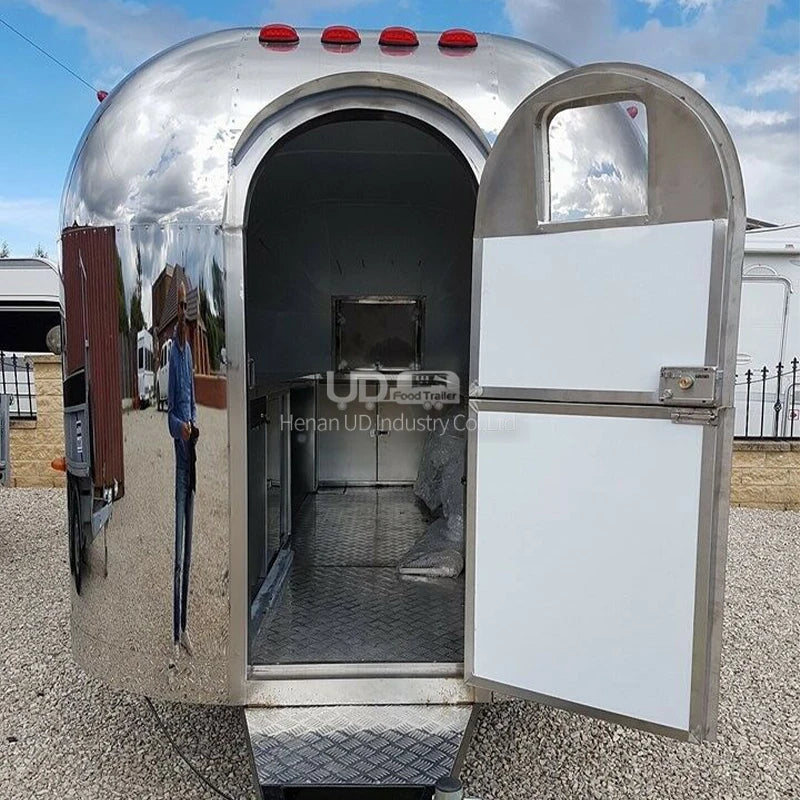 DOT/CE Airstream Food Truck Coffee Catering Mobile Bar Concession Food Trailer Caravan with Full Kitchen Equipments