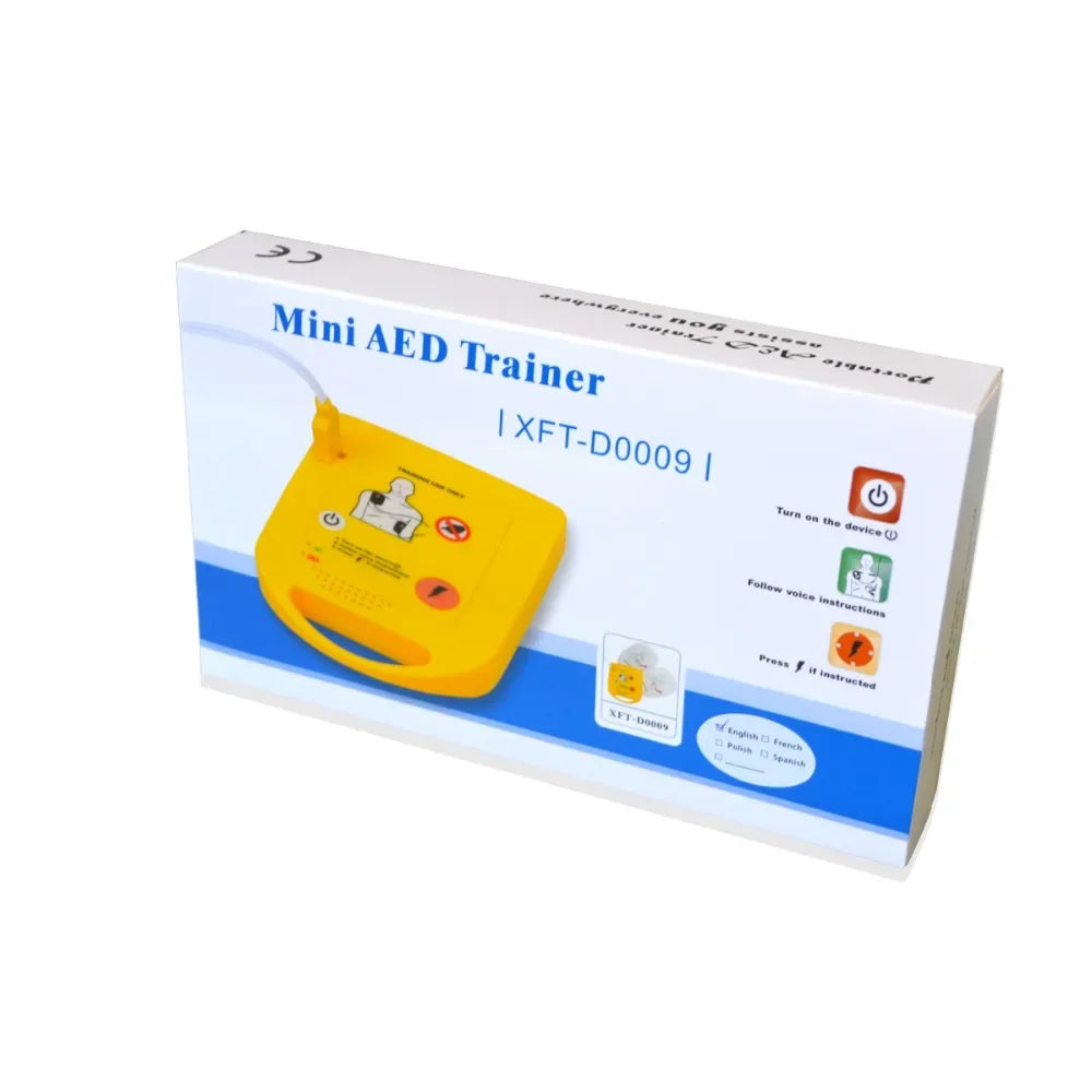 1 Set Mini AED Trainer XTF-D009 Teaching Training Device For Cardiopulmonary Resuscitation Single Language