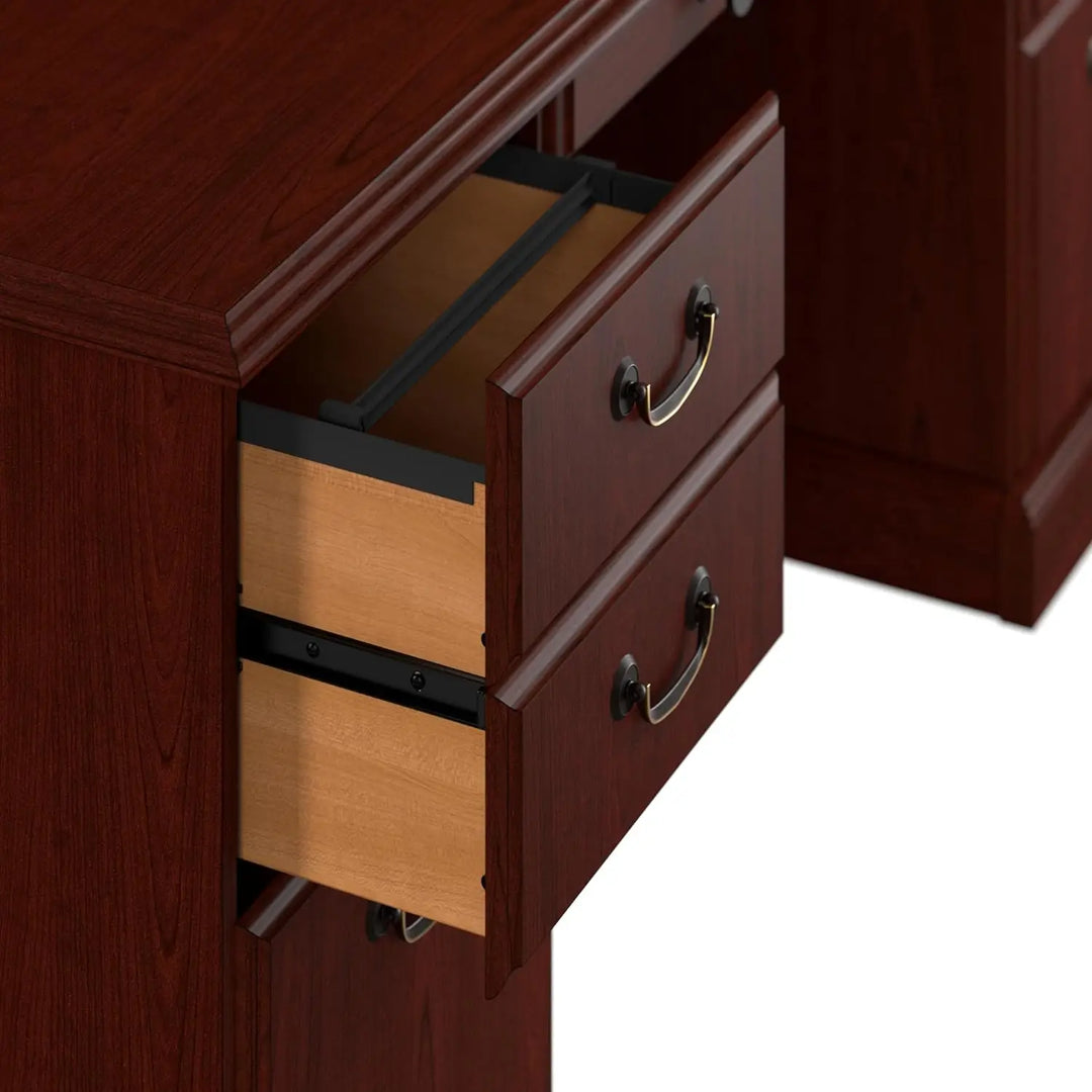 Home by Bush Furniture Bennington Executive Desk, Harvest Cherry