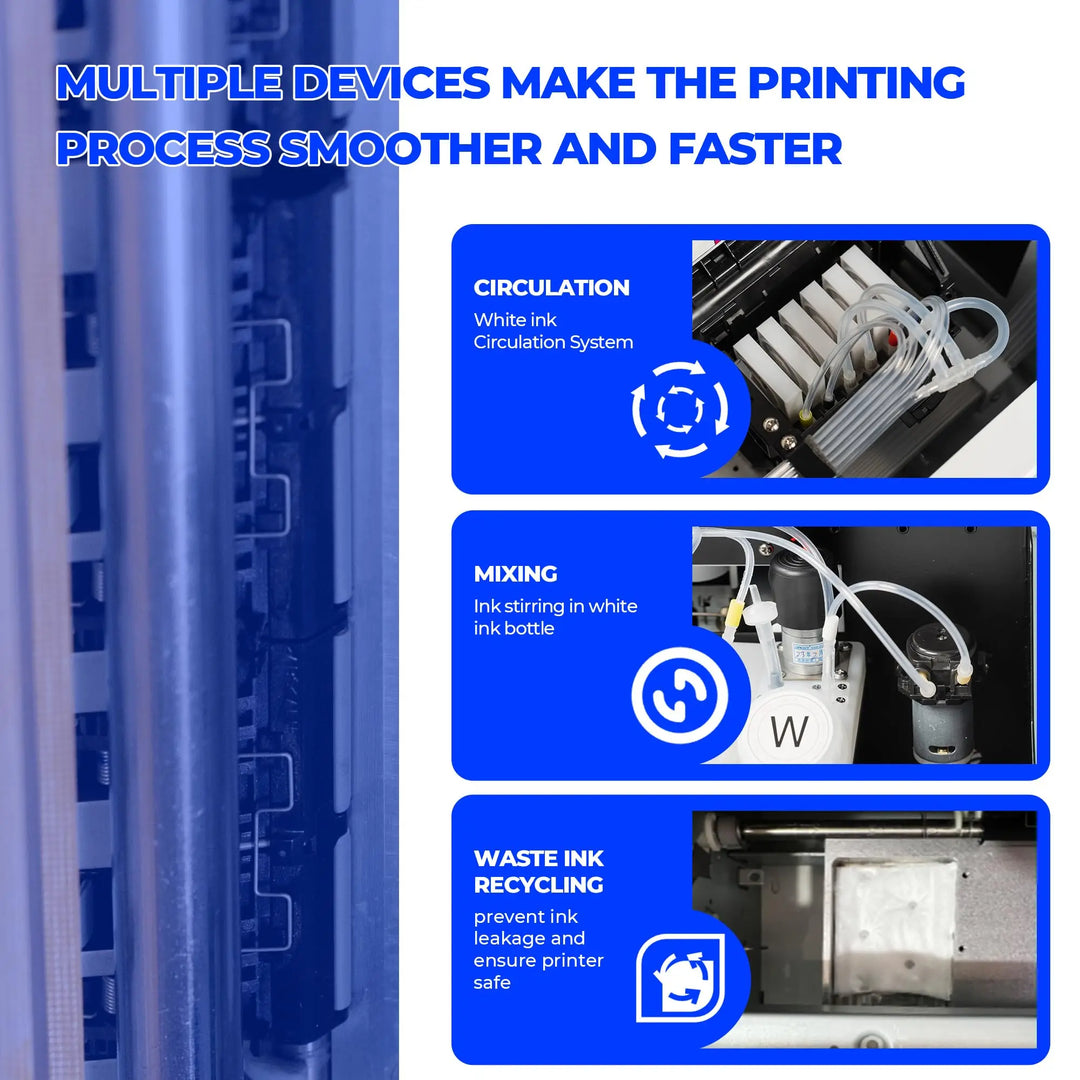 DTF Printer A3 L1800 Print Head Direct To Film Transfer Printing Machine For DIY T-Shirt With Tutorial Setting Video Using Video